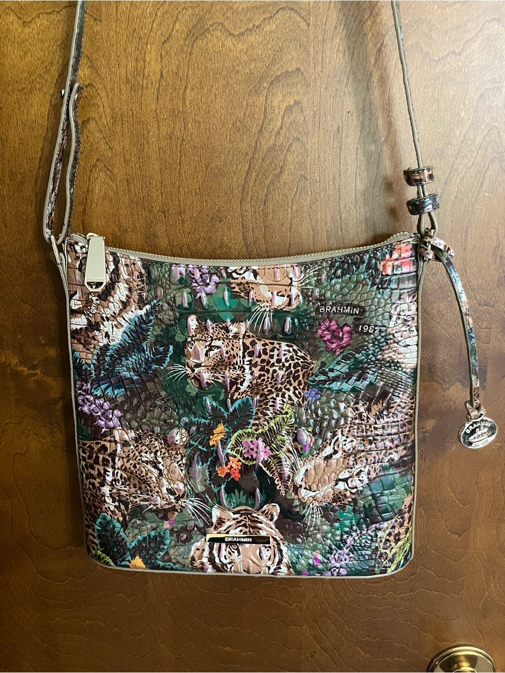 BRAHMIN LIKE NEW OMBRÉ MELBOURNE KATHERINE CROSSBODY IN COLOR ACADIA.